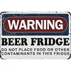 Warning Beer Fridge - Metal Tin Signs(8*12Inch/12*16Inch) - Bar