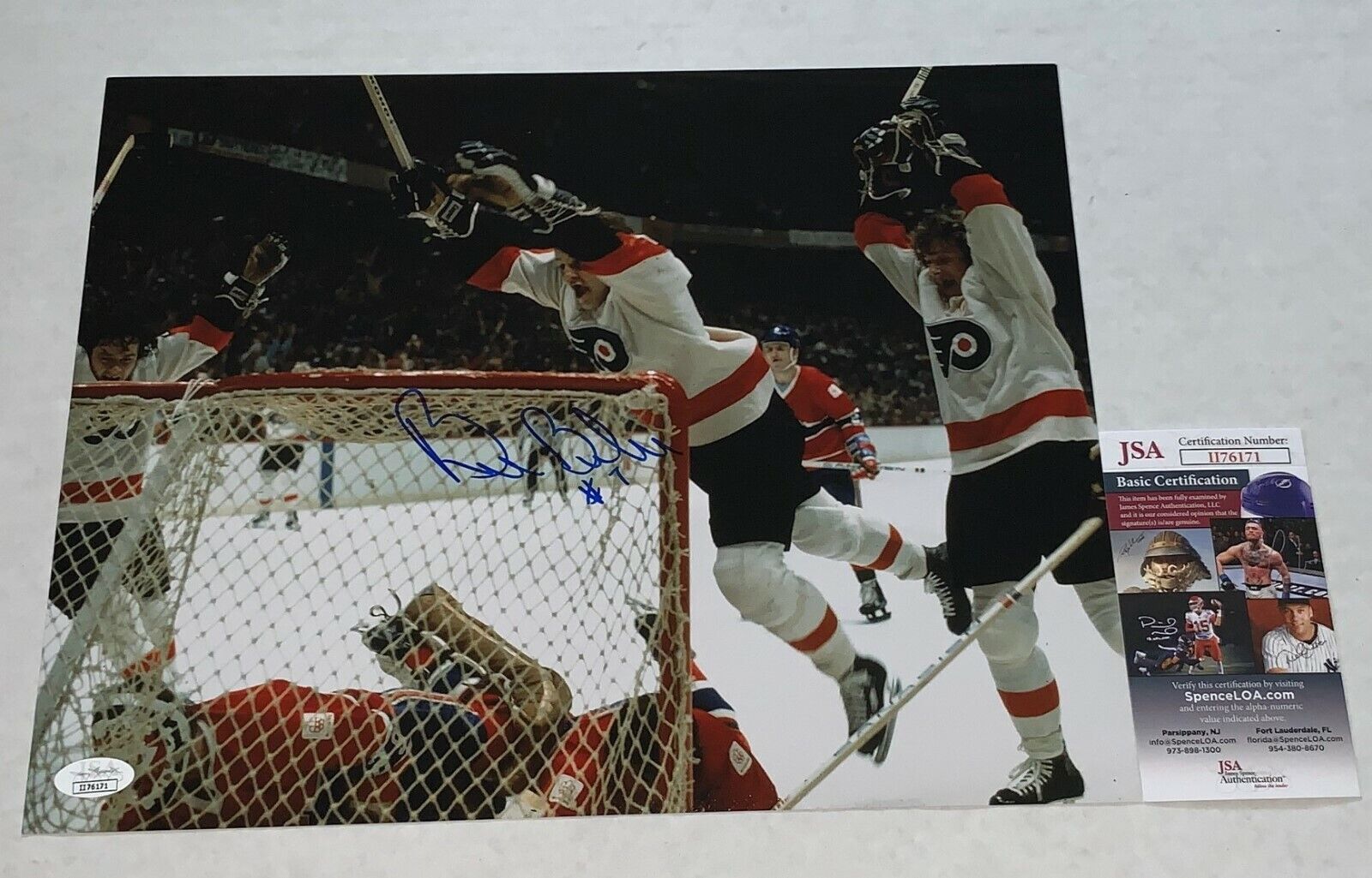 Bill Barber signed Philadelphia Flyers 11x14 Photo Poster painting autographed HOF JSA