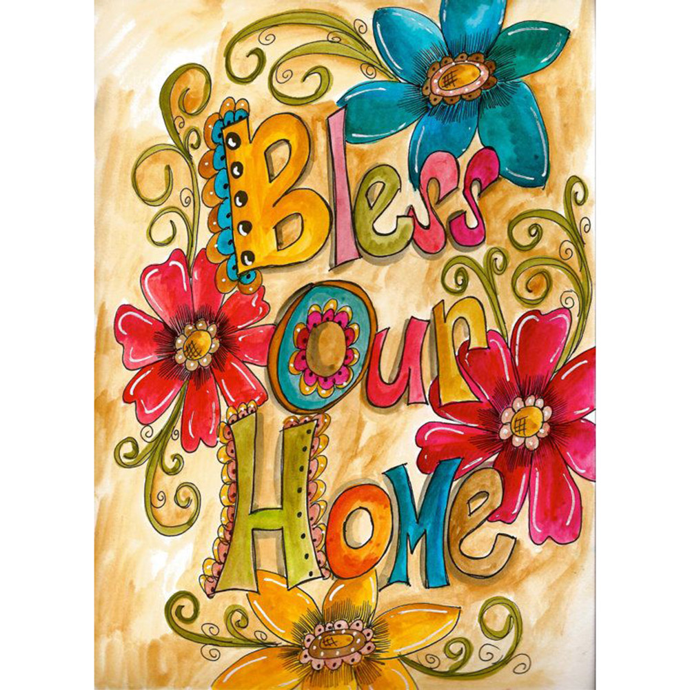 

Bless Home - Round Drill Diamond Painting - 30*40CM, 501 Original