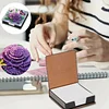 Purple Rose Pu DIY 5D Diamantmalerei-Notizbox (160 leere Notizbl&ouml;cke) f&uuml;r das B&uuml;ro