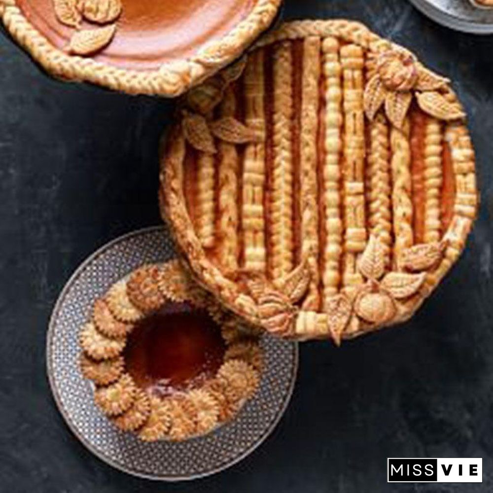 Silicone Pie Crust Mold for Pastry Fondant Mold Stamper Baking Toppers