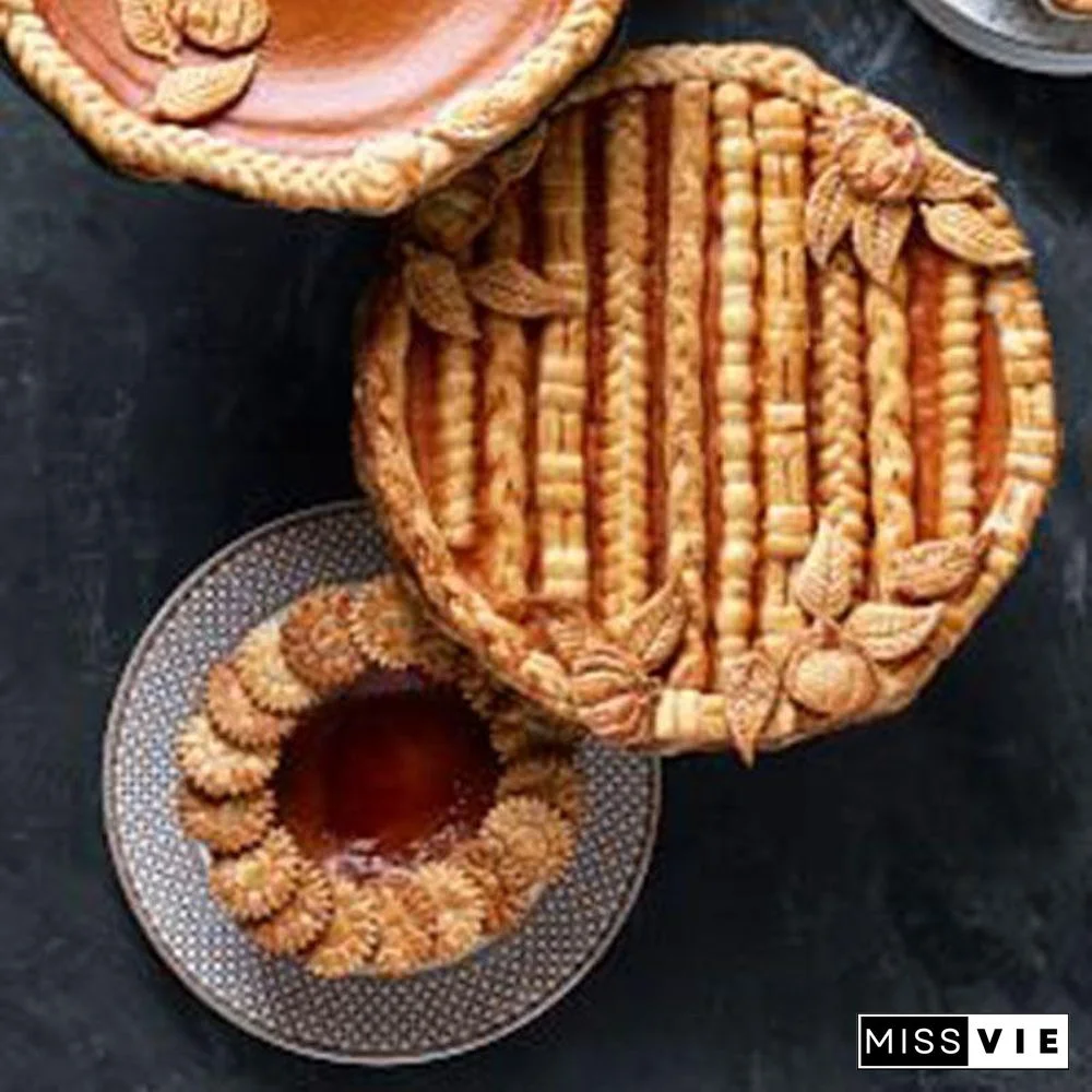 Silicone Pie Crust Mold for Pastry Fondant Mold Stamper Baking Toppers