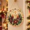 DIY Pearl Diamond Painting Christmas Wreath Hanging Ornament Kit