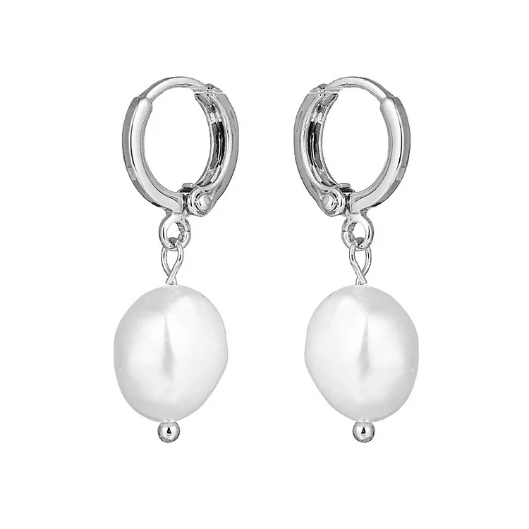 Kettenmachen Unregelmäßige Form Perle Ohrringe