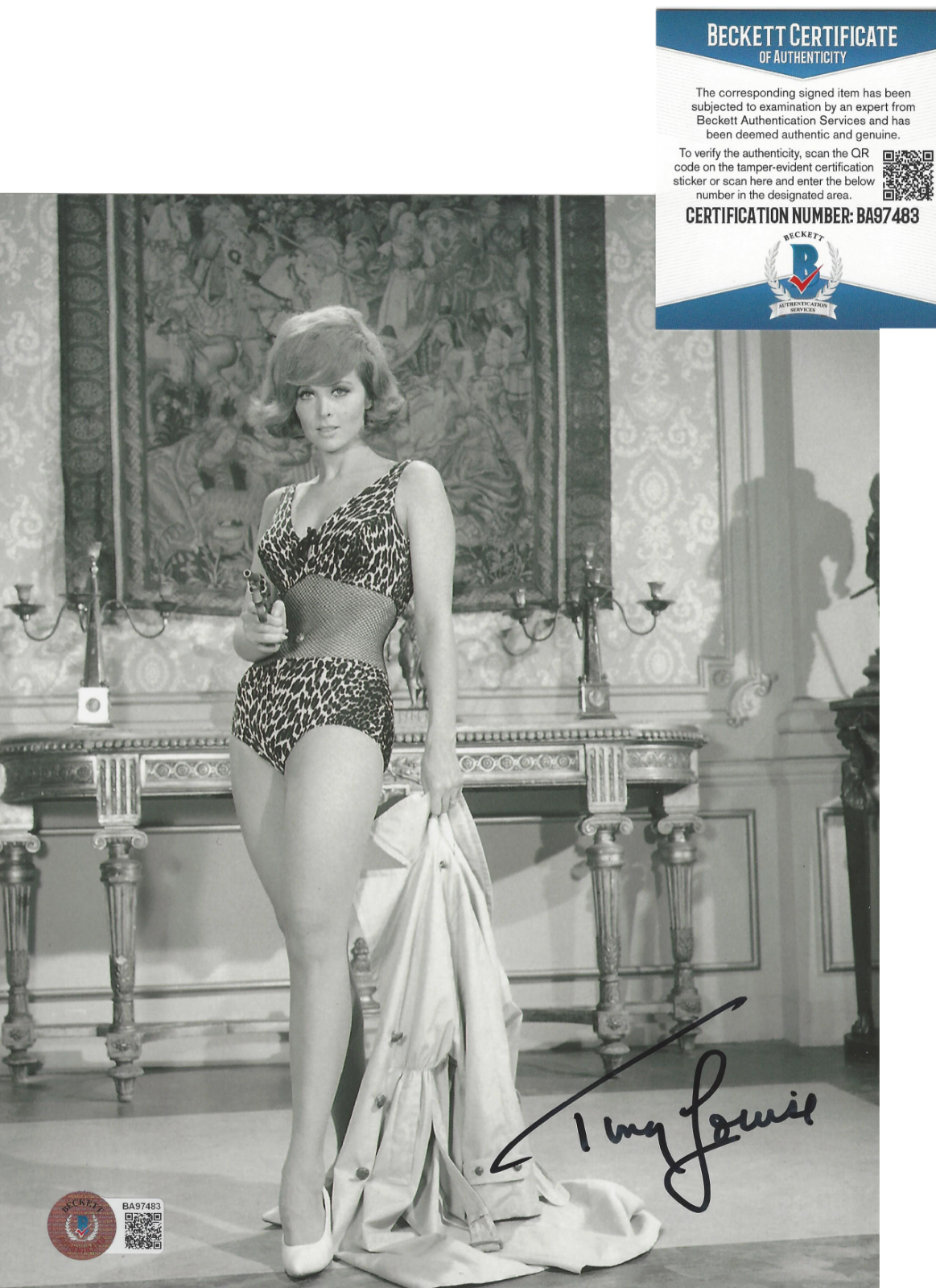 TINA LOUISE SIGNED 'GILLIGAN'S ISLAND' 8x10 Photo Poster painting 8 SEXY ACTRESS BECKETT COA BAS