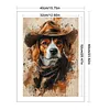 Cowboy Dog 11CT 3 Strands DIY Counted Cross Stitch Kit Large Size 40x60cm Cross Stitch Patterns Arts Craft Kits for Beginners Adults Home Decor