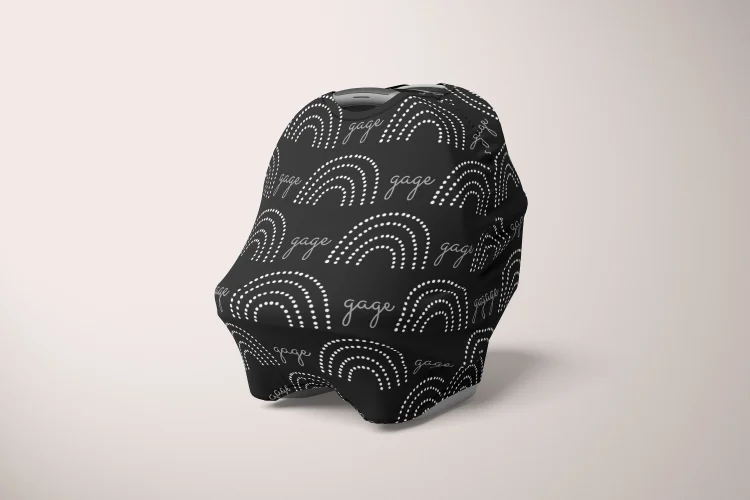 Personalized Rainbow Baby Car Seat Canopy| Canopyl128