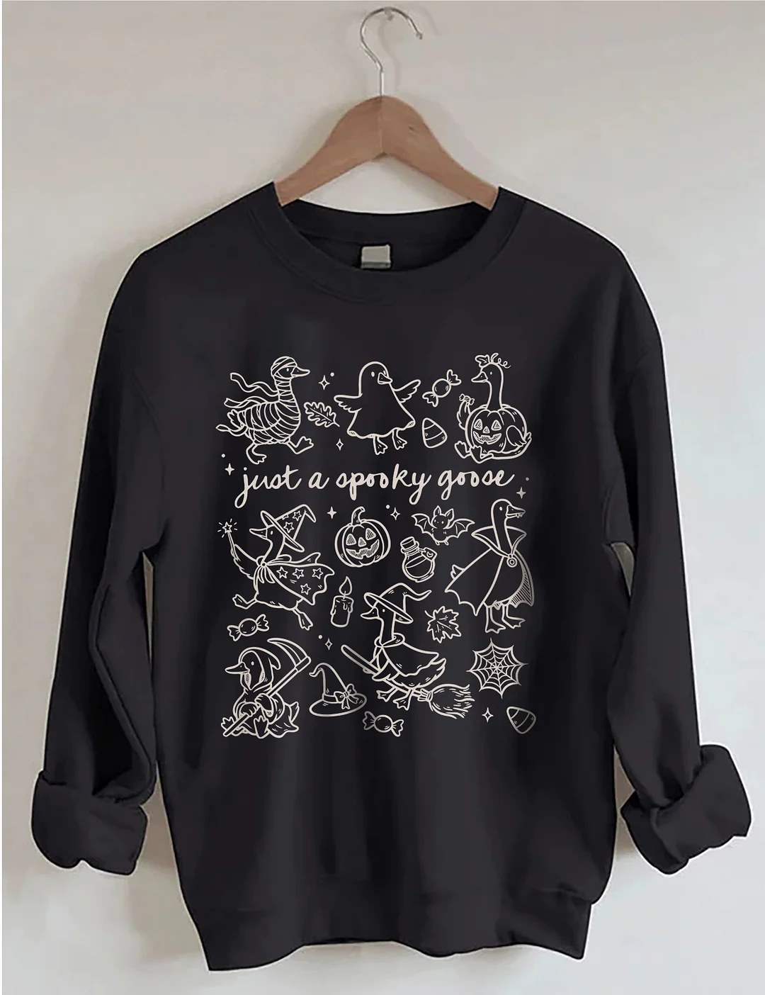 Just A Spooky Goose Doodles Sweatshirt