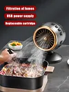 Desktop Range Hood Kitchen Exhaust Fan Height Angle Adjustment Mini Cooker Hood