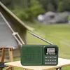 Portable DAB+ Digital Radio Bluetooth-Compatible Solar/Rechargable FM Radio
