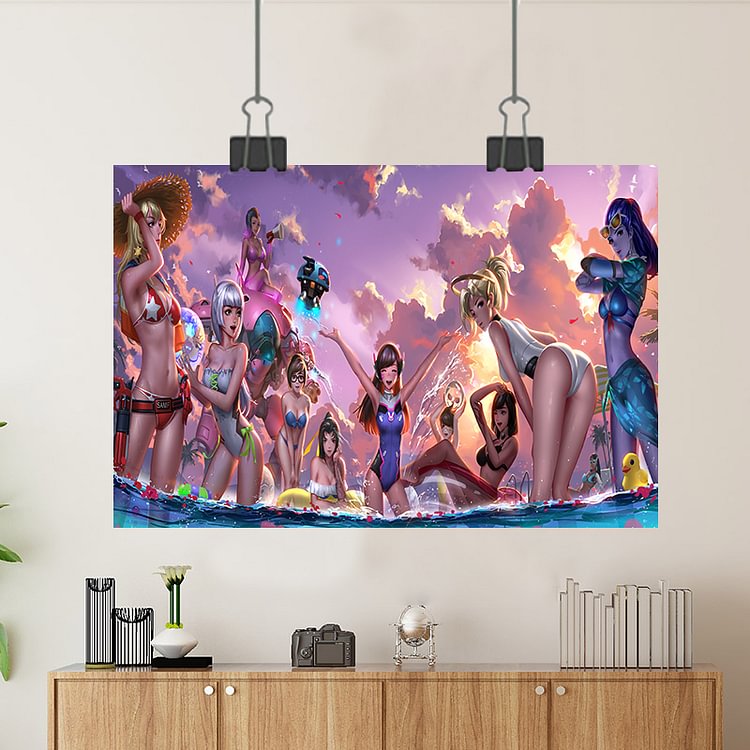 Overwatch Swimsuit/Custom Poster/Canvas/Scroll Painting/Magnetic Painting