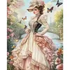 Victorian Girl-11CT Stamped Cross Stitch 40*50cm/15.75*19.69in