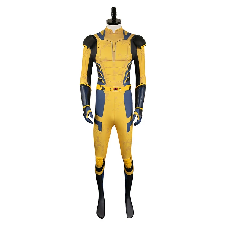 Deadpool & Wolverine (2024) Wolverine Yellow Jumpsuit Set Outfits Cosplay Costume Halloween Carnival Suit