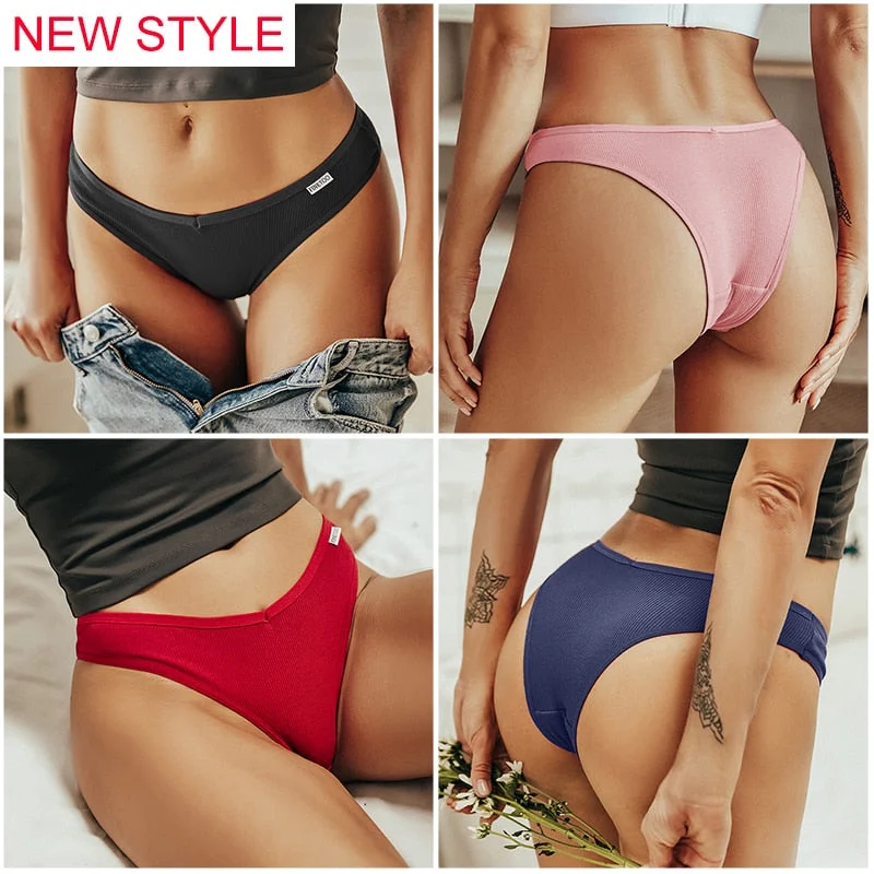 FINETOO Low-Rise Cotton Panties Women Bikini Underwear Sexy Hollow Mesh Briefs Girls Underpants M-XL Female Lingerie Panty 2021
