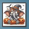 Diamond Painting - Partial Special Shaped Drill - Halloween Elephant(Canvas|30*30cm)