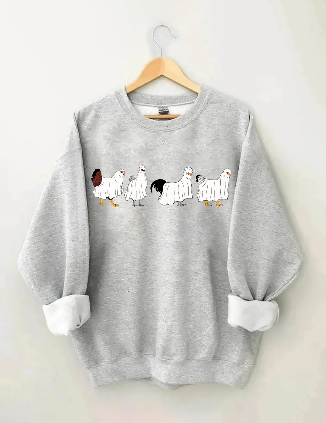 Halloween Ghost Chicken Sweatshirt