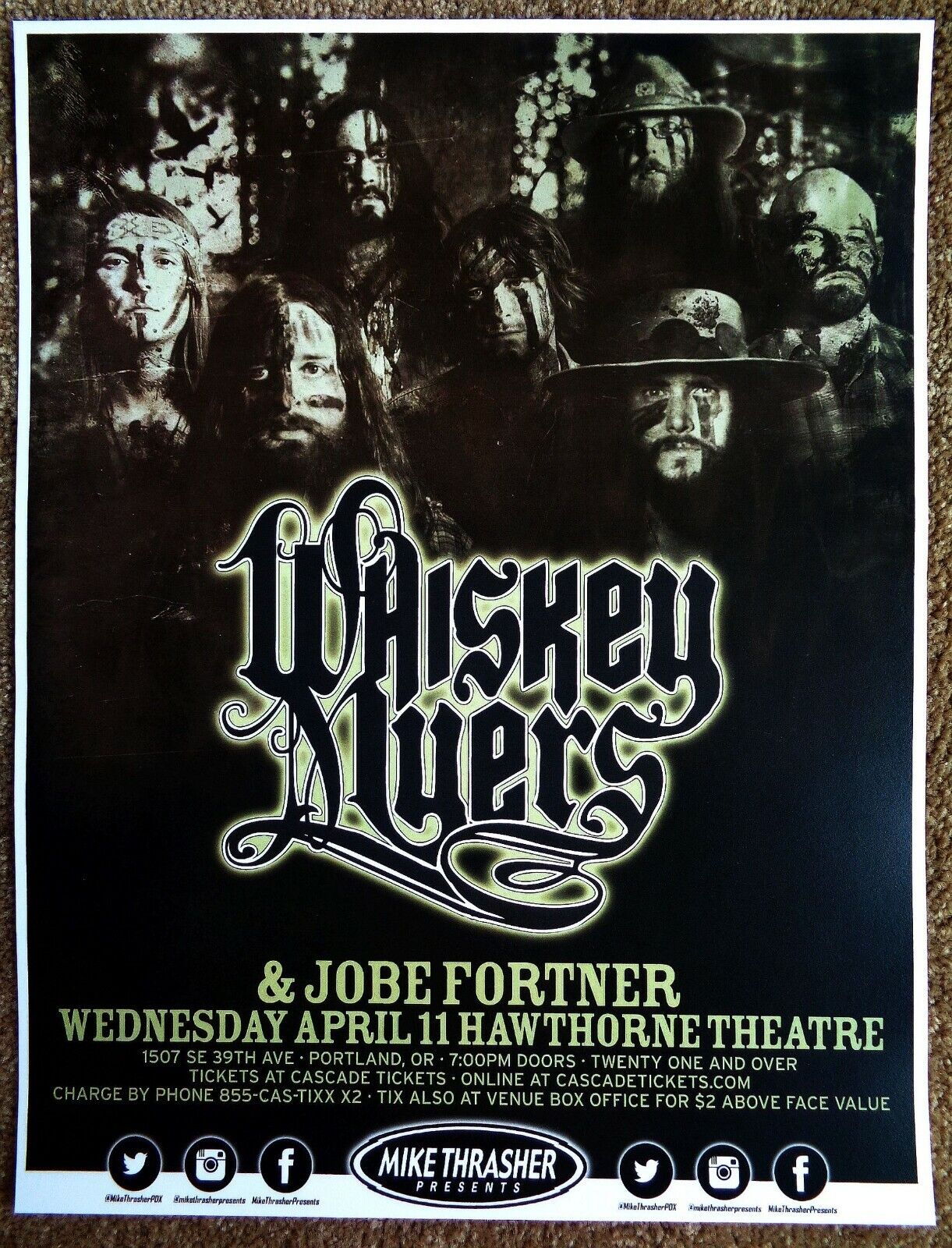 WHISKEY MYERS 2018 Gig POSTER Portland Oregon Concert