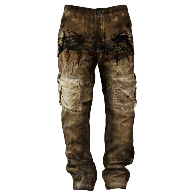 Mens training retro wash and distressed denim trousers / [viawink] /