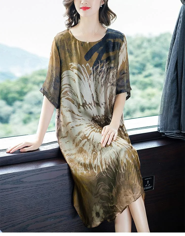 Women's new elegant printed dress