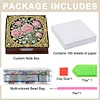 Wooden DIY Rose Diamond Painting Kit Note Box with 160 Papers for Office Desk