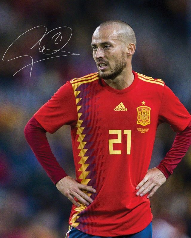 David Silva - Spain Autograph Signed Photo Poster painting Print