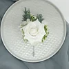 10PCS Babysbreath Rose Corsage Boutonniere Wrist Artificial Flower Wedding Catering Bridal Groom Guests Bouquets 
