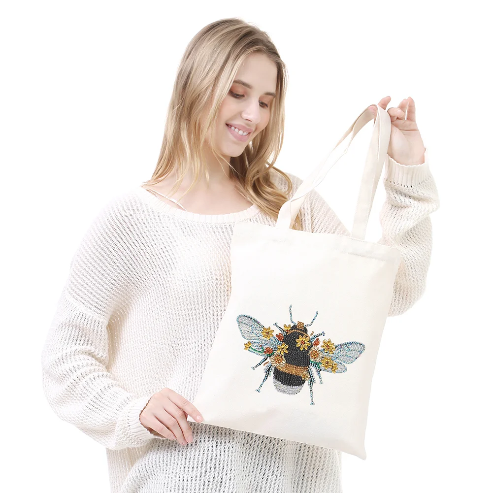 DIY Diamond Painting Eco-Friendly Canvas Bag - Bee