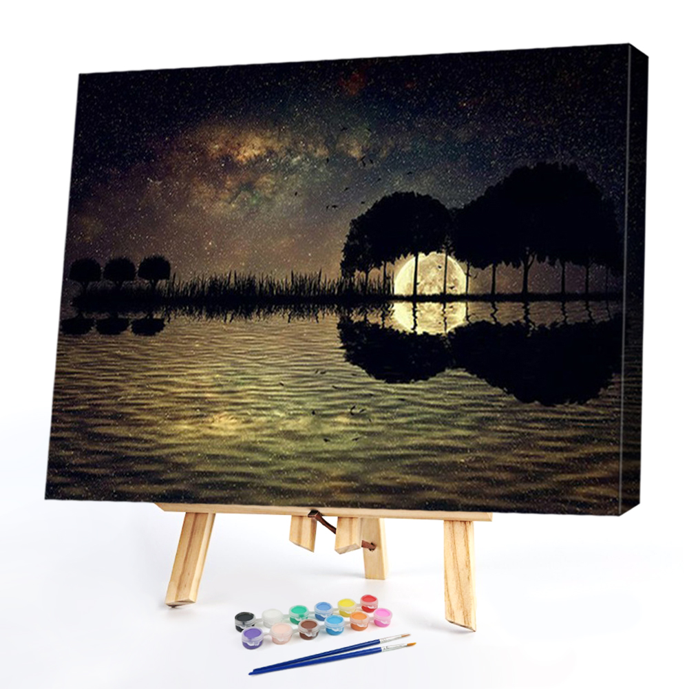 

50*40CM - Paint By Numbers - Guitar Scenery, 501 Original