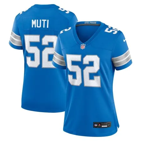 Women's Detroit Lions Netane Muti   Blue Game Jersey