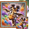 Giraffe-18CT Stamped Cross Stitch Kit(20x20cm)