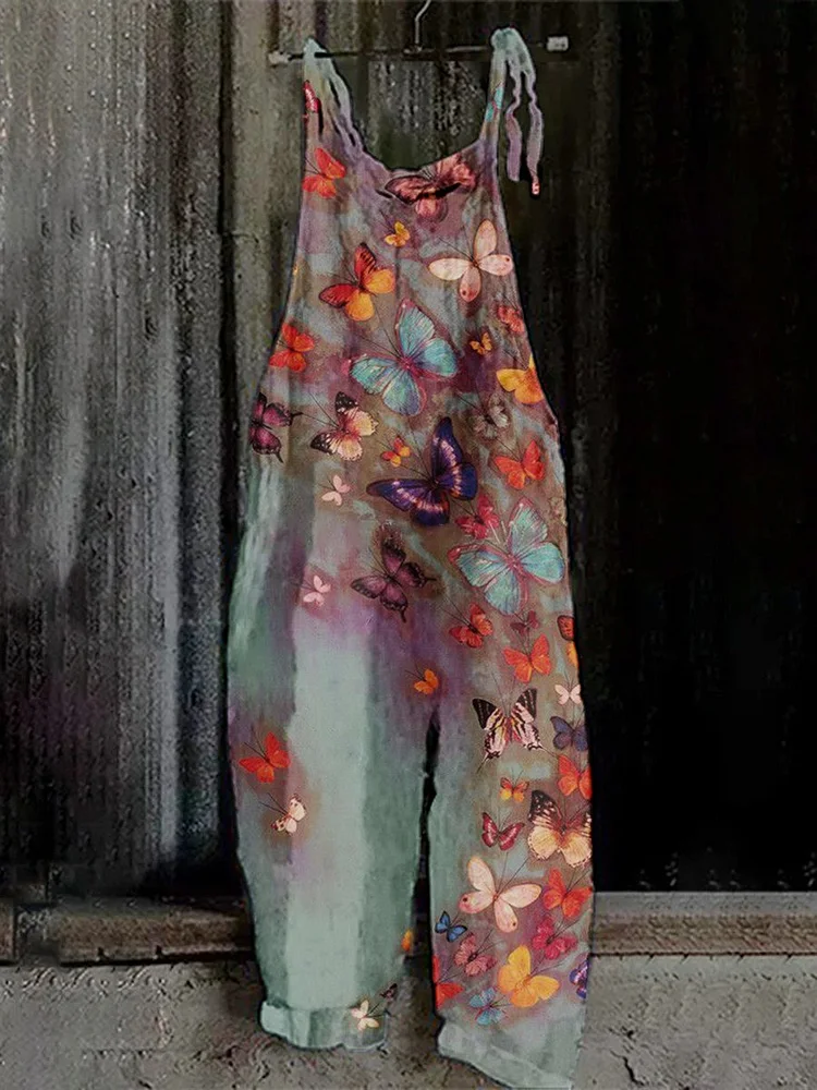 Butterfly Ombre Print Jumpsuit