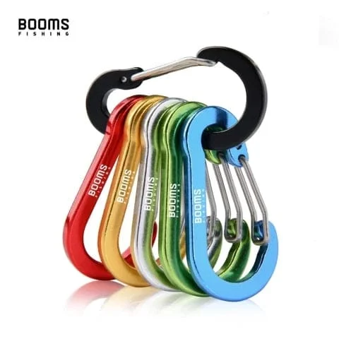 Pornhint Booms Fishing CC1 Steel Small Carabiner Clips Outdoor Camping  Multi Tool  Fishing Acessories 6pcs