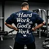 Oversize 'HARD WORK & GOD'S WORK' Tee by Inlyline