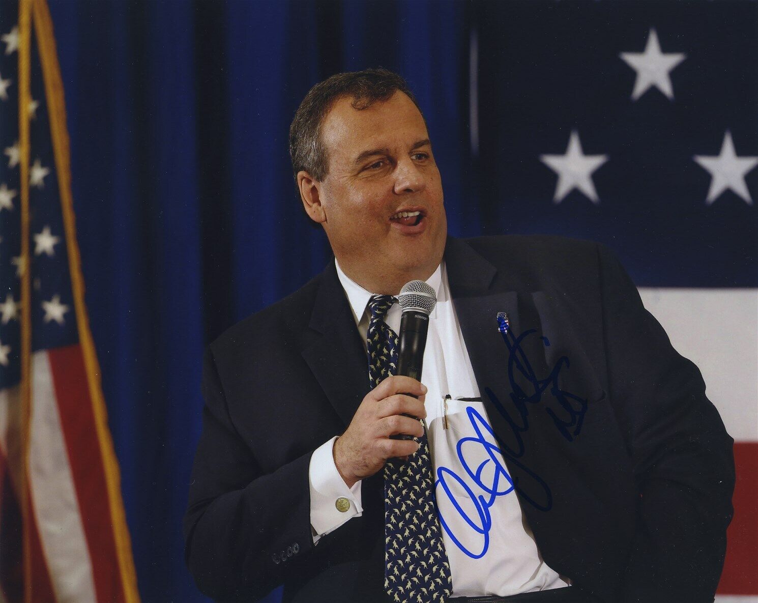 NJ GOV. CHRIS CHRISTIE SIGNED AUTOGRAPHED COLOR 8X10 Photo Poster painting POSSIBLE 2024 NOMINEE