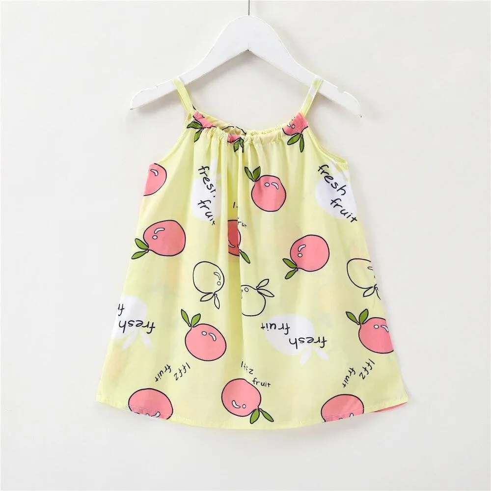 2021 Summer Baby Girls Cute Princess Dress Children Dresses 1 2 3 4 5 Years Kids Girl Clothes Toddler Baby Sleeveless Dress