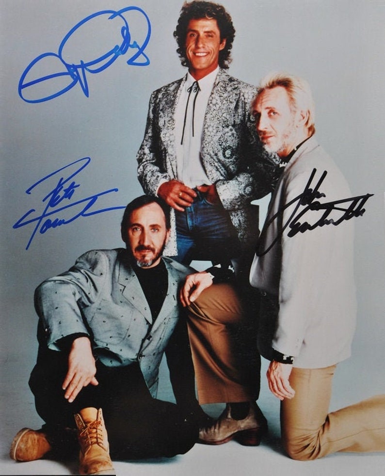 The Who Signed x3 Tommy Quadrophenia 8x10 Photo Poster painting wCOA