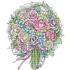 uk.everydayedeals (Limited Stock)Cross Stitch - 14ct Stamped - Fleur de rose violette (33*36cm)