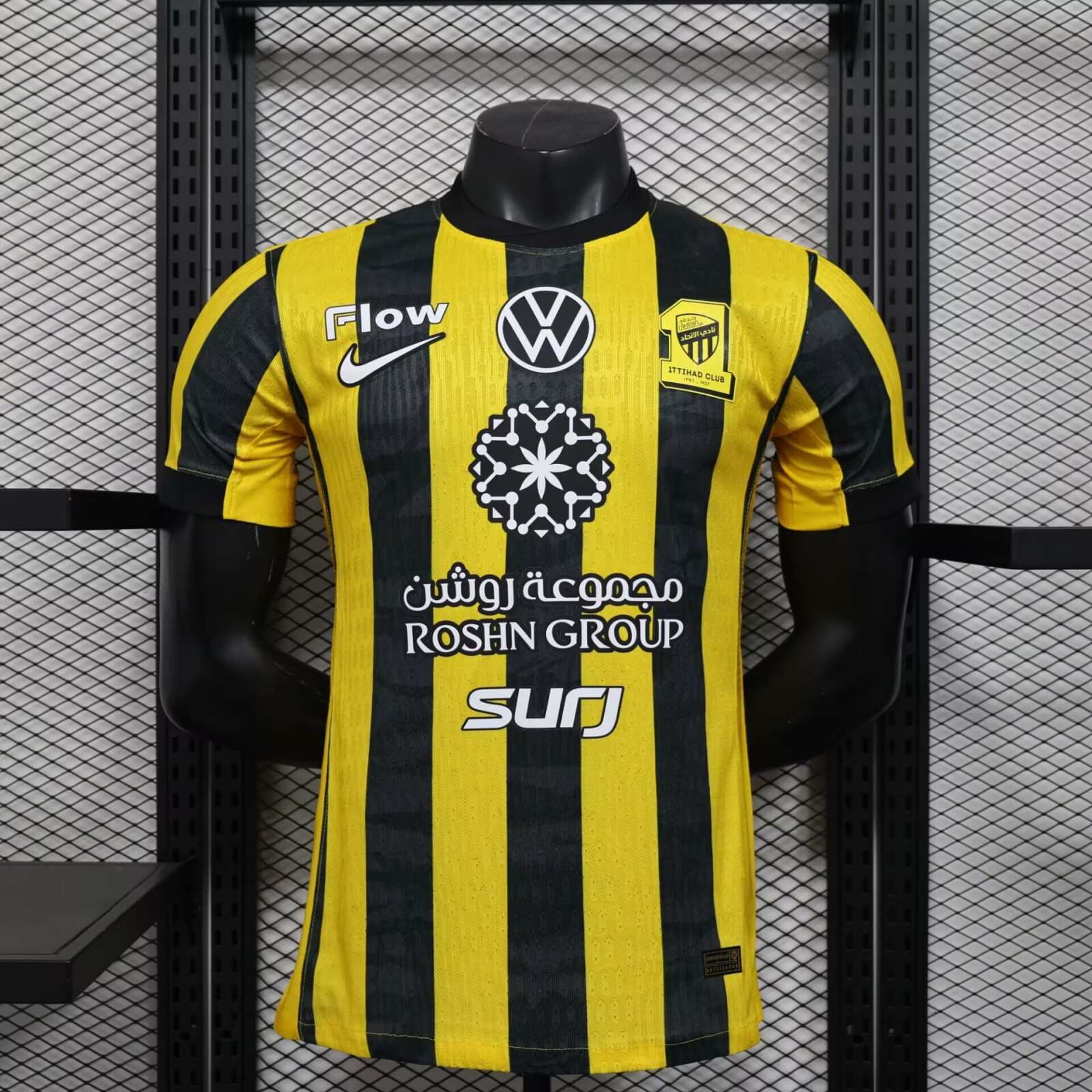 2025/2026 Player Version Ittihad Home Football Jersey（The player version jersey is a bit tight, please pay attention to the size selection）