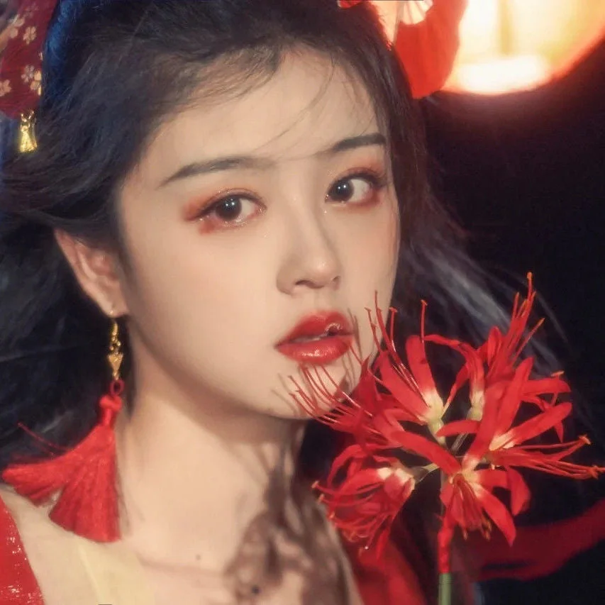 Red Equinox Flower Fairy Retro Hanfu Chinese Style Traditional Hair Pin