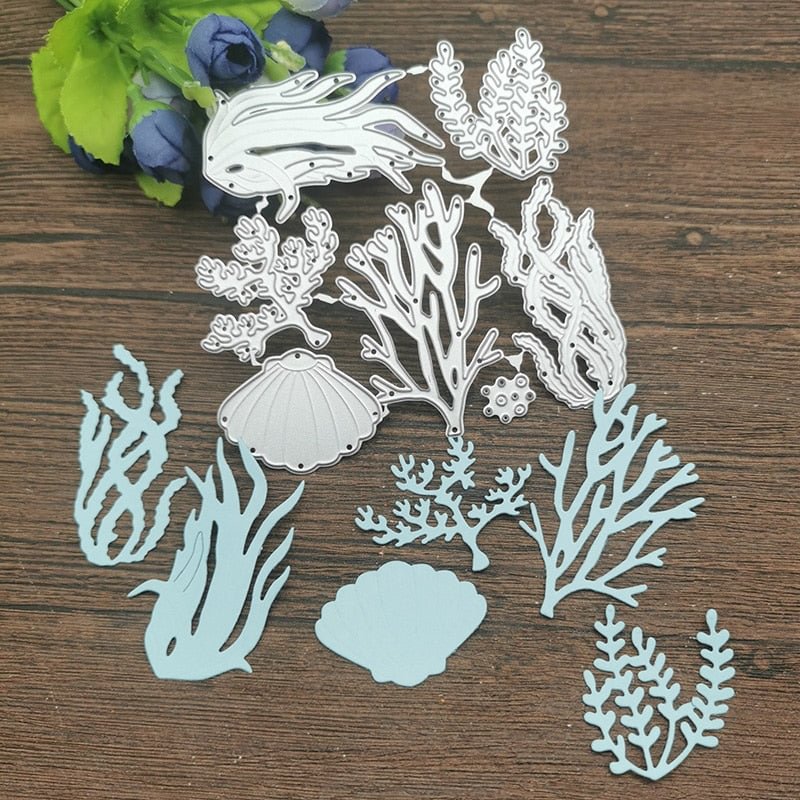 Sea creatures lace card Metal Cutting Dies Stencils For DIY Scrapbooking Decorative Embossing Handcraft Die Cutting Template