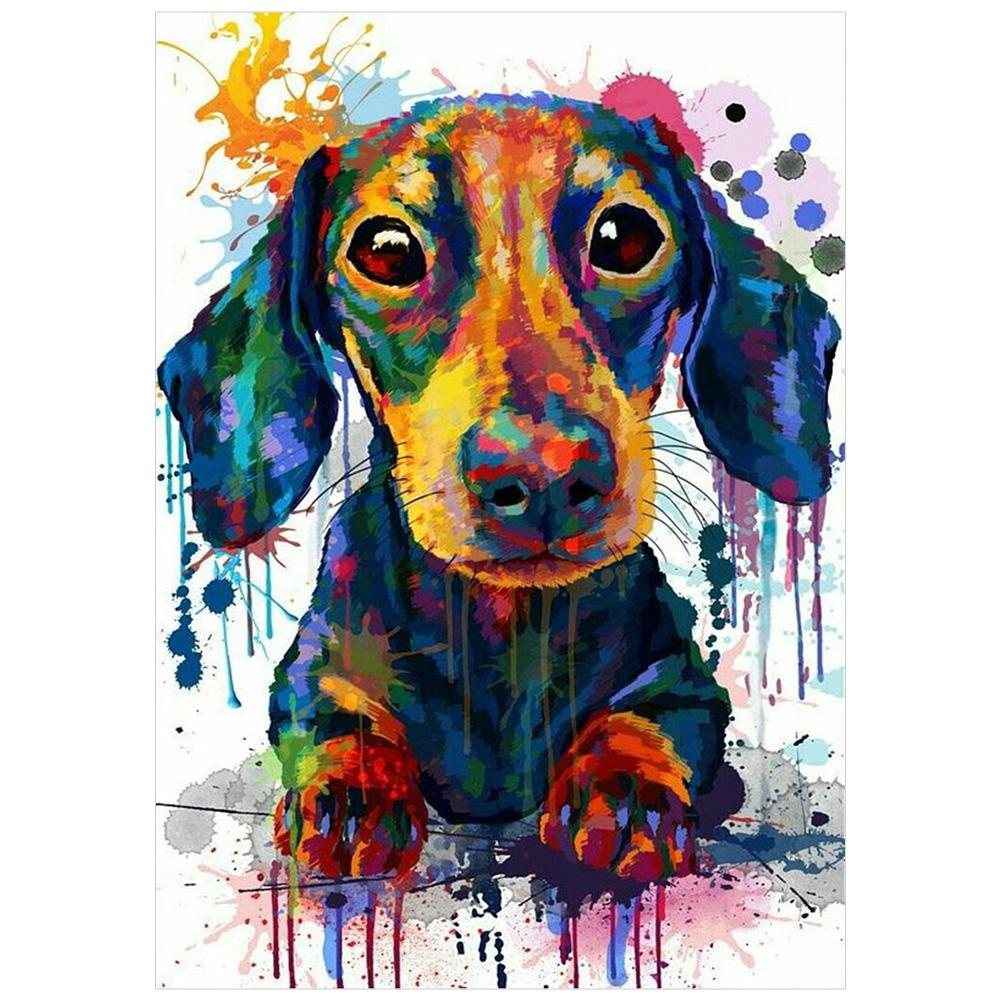 

30*40CM - DogColor - Round Drill Diamond Painting, 501 Original