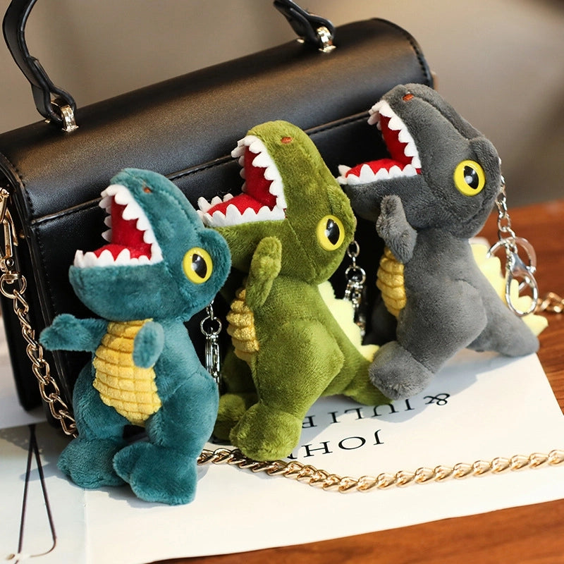 Creative Dinosaur Plush Toy Tyrannosaurus Rex Toy Keychain Bag Pendant Small Doll Machine Doll