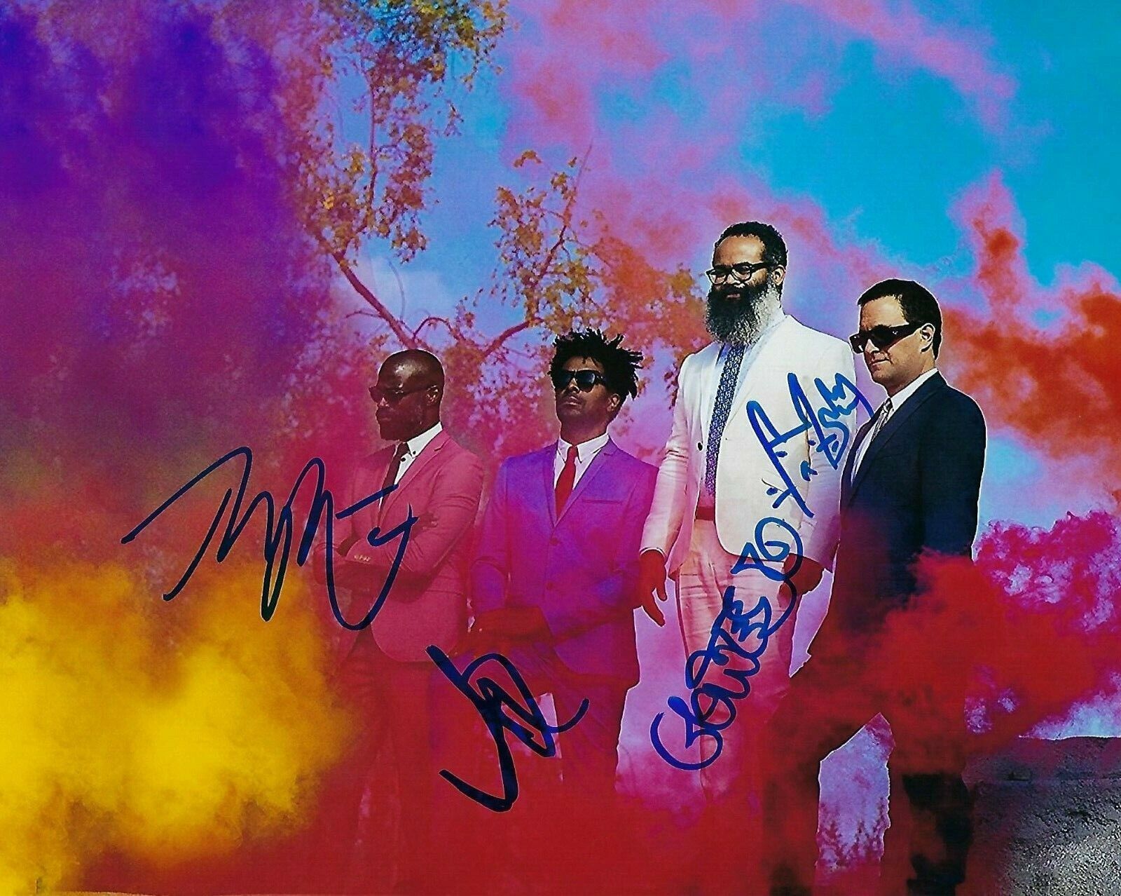 GFA Tunde Adebimpe x3 * TV ON THE RADIO * Band Signed 8x10 Photo Poster painting PROOF T5 COA