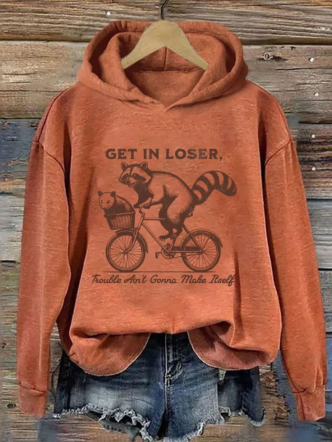  Funny Raccoon & Opossum Hoodie