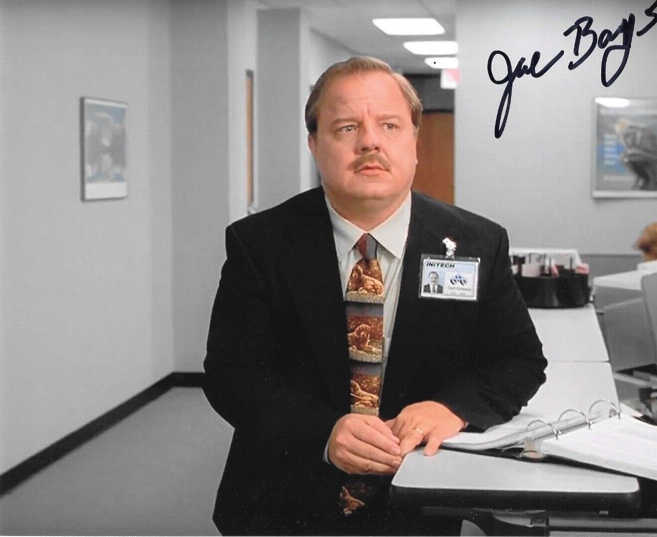 * JOE BAYS * signed 8x10 Photo Poster painting * OFFICE SPACE * DOM PORTWOOD * COA * 5