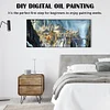 (US Only)1pc DIY Paint by Number Kit Castle Frameless Canvas Wall Art Gift Idea 80x40cm