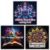 3PCS Secret World Coloring Book Set Mindfulness Art Books for Adults 
