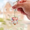 12-teiliger Katzen-DIY-Doppelseiten-Diamant-Schl&uuml;sselring f&uuml;r Erwachsene als Geburtstagsgeschenke