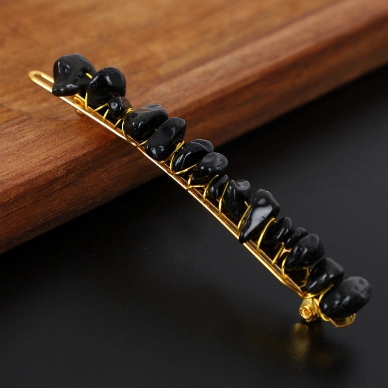 Women’s Retro Geometric Natural Crystal Hair Clip