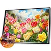 5D DIY Full Round Drill Diamond Painting Blooming Tulip Field Kit Home Decor